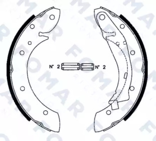 Комлект тормозных накладок FOMAR Friction FO 0634